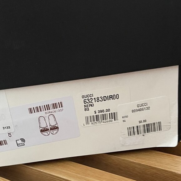 Gucci Mens 632183 Black Rubber 'Original Gucci' Slides Sandals, Sz. Gucci 8, 10 - Picture 15 of 15